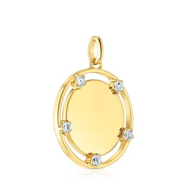 DIJE PLATA  BAÑO TOPACIO 26MM