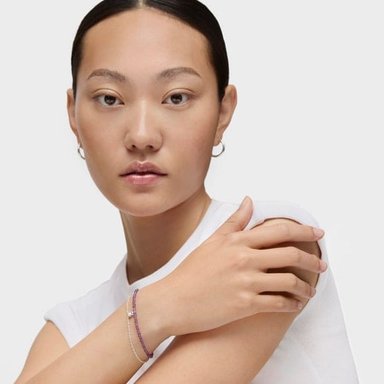 PULSERA PLATA AMATISTA