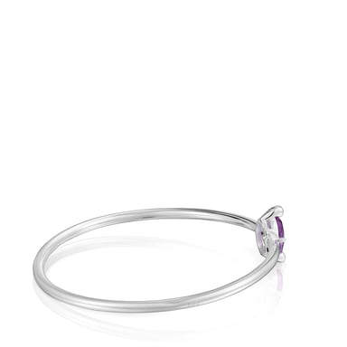 PULSERA PLATA LGG ZAFIRO LILA 9X7MM - 3