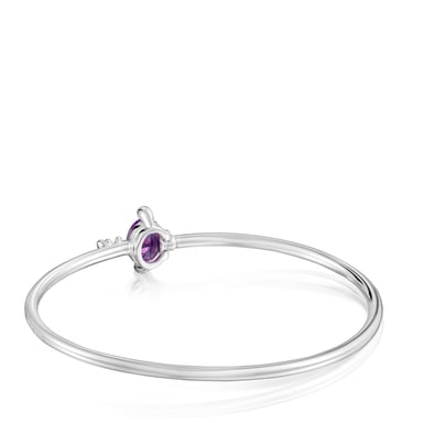 PULSERA PLATA LGG ZAFIRO LILA 9X7MM - 4
