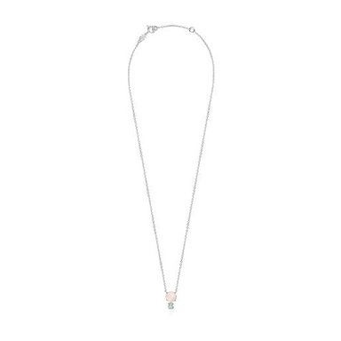 COLLAR PLATAAMAZONITA 45CM