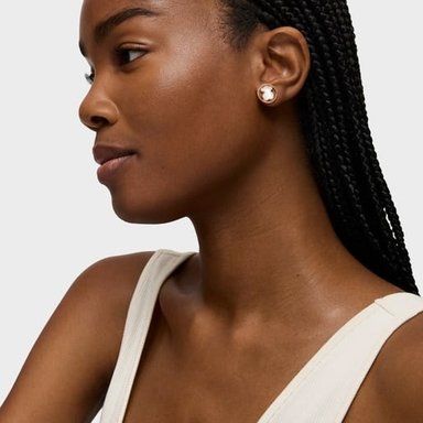 ARETES PLATA BAÑO ORO