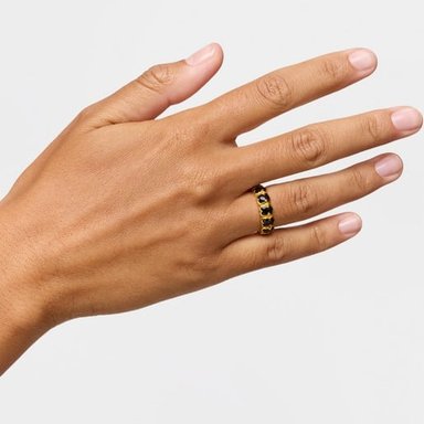 ANILLO CON BAÑO DE ORO SOBRE PLATA Y OSOS ICON COLOR - 3