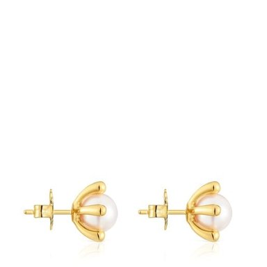 PENDIENTES PLATA 1ªLEY BAÑO PERLA 8MM