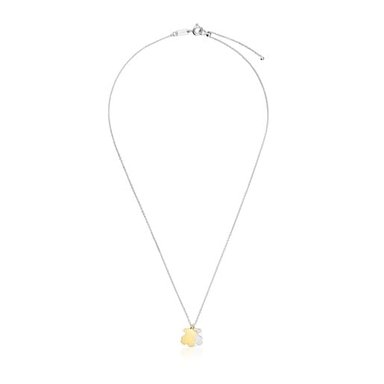 COLLAR PLATA LEY BAÑO ORO BICOLOR