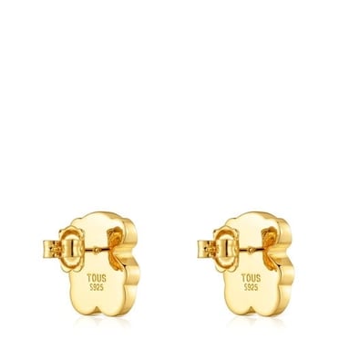 PENDIENTES PLATA 1ªLEY BAÑO OSO ONIX 16MM - 2