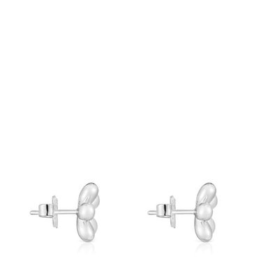 PENDIENTES PLATA 1ªLEY FLOR 12MM PRESION