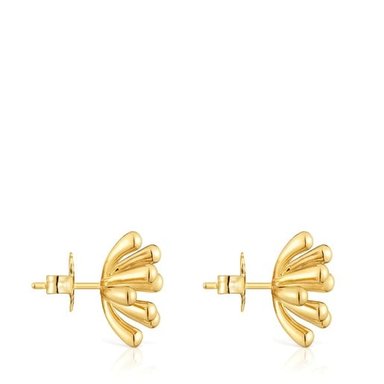 PENDIENTES PLATA 1ªLEY BAÑO ORO 17MM