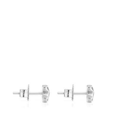 PENDIENTES PLATA 1ªLEY OSO ONIX 6MM