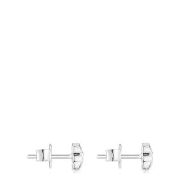 ARETES PLATA LEY OSO NACAR 6MM