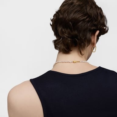COLLAR ORO LEY OSO 10MM PERLA 45CM - 3