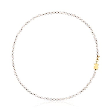 COLLAR ORO LEY OSO 10MM PERLA 45CM - 4