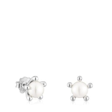 PENDIENTES PLATA 1ªLEY PERLA 8MM PRESION - 4