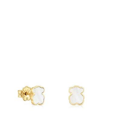 ARETES 14KT OSO NACAR 7MM