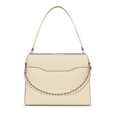 SHOPPER MEDIANO BEIGE AUDREE SAFFIANO