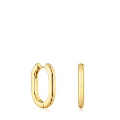 ARETES ARO LARGOS CON BAÑO DE ORO 18 KT SOBRE PLATA 22 MM BASICOS