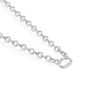 COLLAR HOLD OVAL PLATA - 2