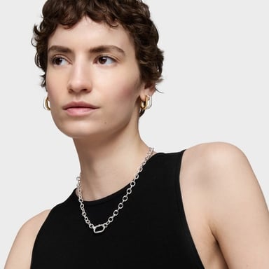 COLLAR HOLD OVAL PLATA - 4