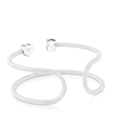PULSERA DE PLATA CORAZÓN ICON MESH - 2