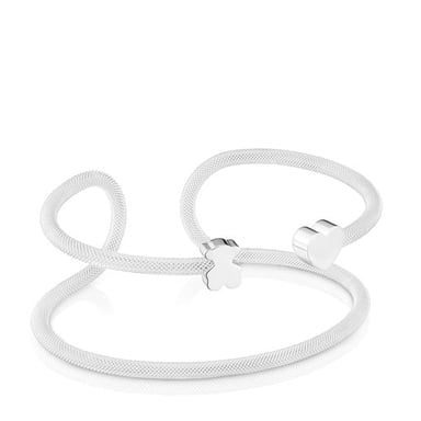 PULSERA DE PLATA CORAZÓN ICON MESH - 3