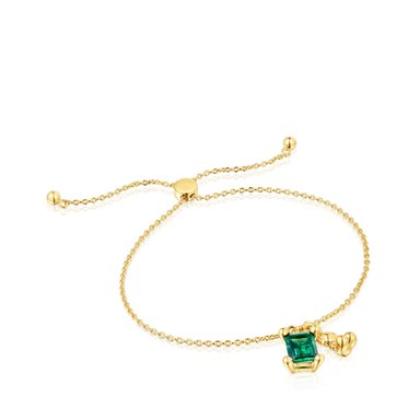 PULSERA PLATA 1ªLEY BAÑO LGG GEMA OSO - 1