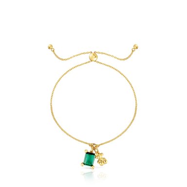 PULSERA PLATA 1ªLEY BAÑO LGG GEMA OSO - 2