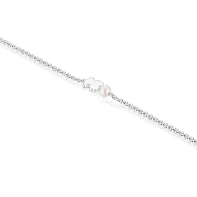 PULSERA TOUS PLATA 1ªLEY PERLA OSO 10MM - 3