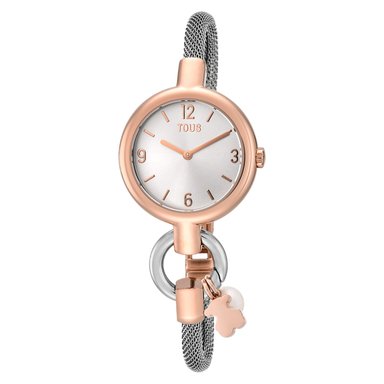 RELOJ TOUS ACERO IP ROSA BRAZALETE MESH