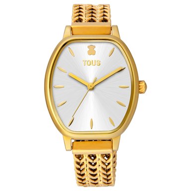 RELOJ ACERO IP DORADO BRAZALETE MALLA