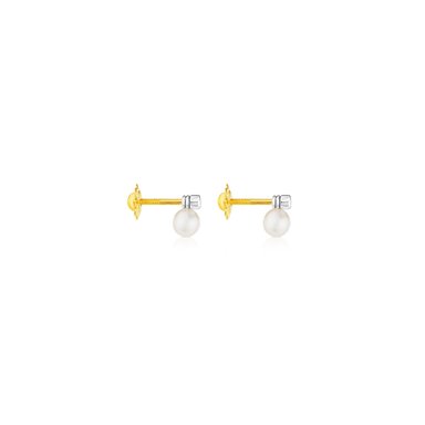 ARETE TUYO  ORO1 LEY PERLA 0,03CT H SI DIAMANTE