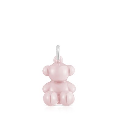 COLGANTE CERAMICA ROSA PLATA 1ªLEY OSO