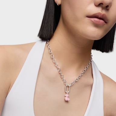 COLGANTE CERAMICA ROSA PLATA 1ªLEY OSO - 6