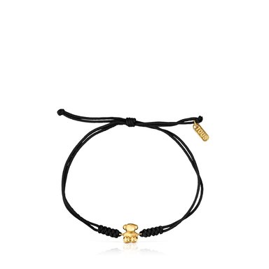 PULSERA ORO 1ªLEY OSO 6.8MM NYLON NEGRO - 2