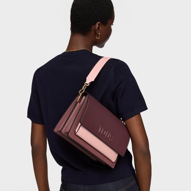 BOLSO BANDOLERA M. AUDREE SAFFIANO BURDEOS