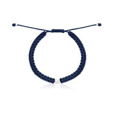 PULSERA CORDON AZUL MARINO PLATA OSO TOUS MOTIVOS - 2