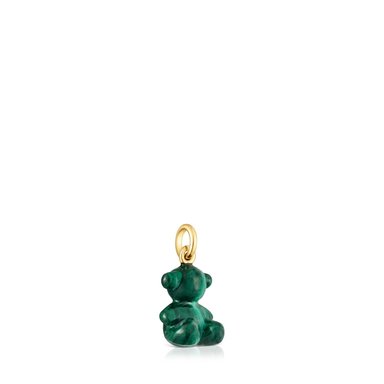 COLGANTE ORO 14K OSO MALAQUITA 11MM - 2