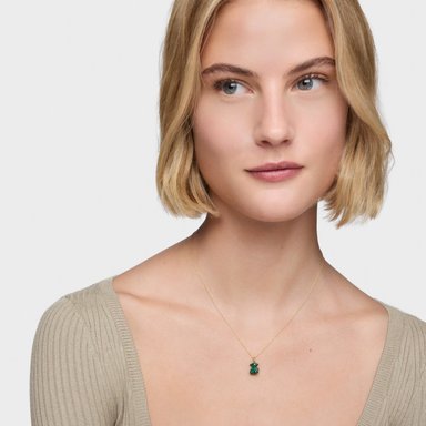 COLGANTE ORO 14K OSO MALAQUITA 11MM - 4