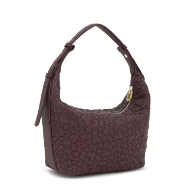 BOLSO HOBO M. PUFFY BEAR GUINDA