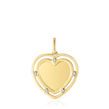 COLGANTE PLATA 1ªLEY BAÑO CORAZON GEMA