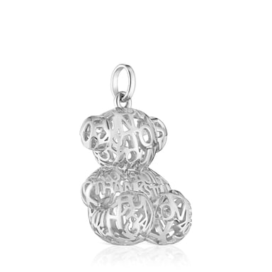 COLGANTE PLATA 1ªLEY OSO CALADO 26MM - 2