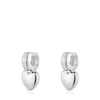 ARETES FLECHAZO DE PLATA 20MM CORAZON - 3