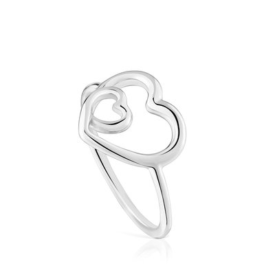 ANILLO SORTIJA DE PLATA CORAZON FLECHAZO