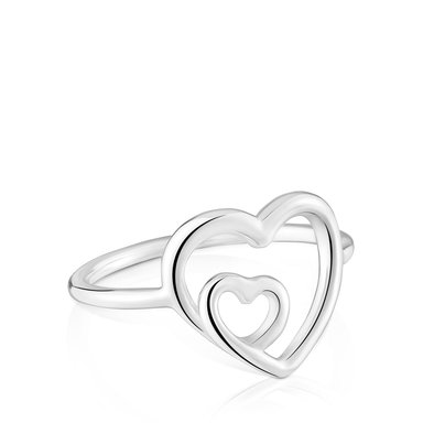 ANILLO SORTIJA DE PLATA CORAZON FLECHAZO - 2