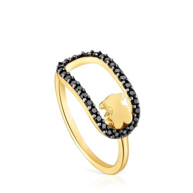 ANILLO DE PLATA CAMILLE BAÑO ORO ESPINELAS