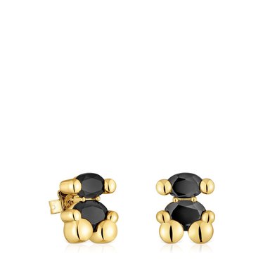 ARETES OSO TOUS BAÑO DE ORO 14MM