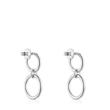 ARETES DE ARO STRAIGHT 1ERA LEY DE PLATA - 3