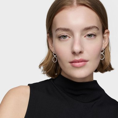 ARETES DE ARO STRAIGHT 1ERA LEY DE PLATA - 4