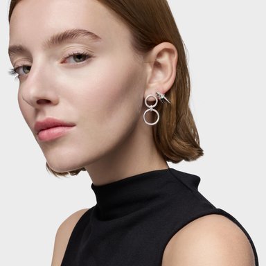 ARETES DE ARO STRAIGHT 1ERA LEY DE PLATA - 5