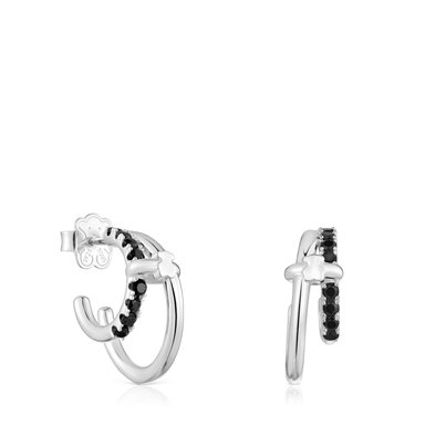 ARETES DE ARO DOBLE STRAIGHT DE PLATA