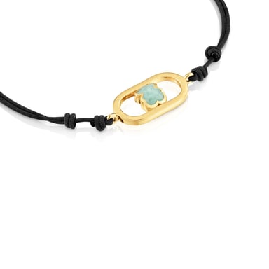 PULSERA POLIESTER CAMILLE PLATA BAÑO GEMA - 3